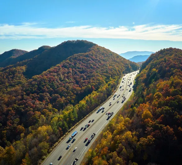 highway in valley