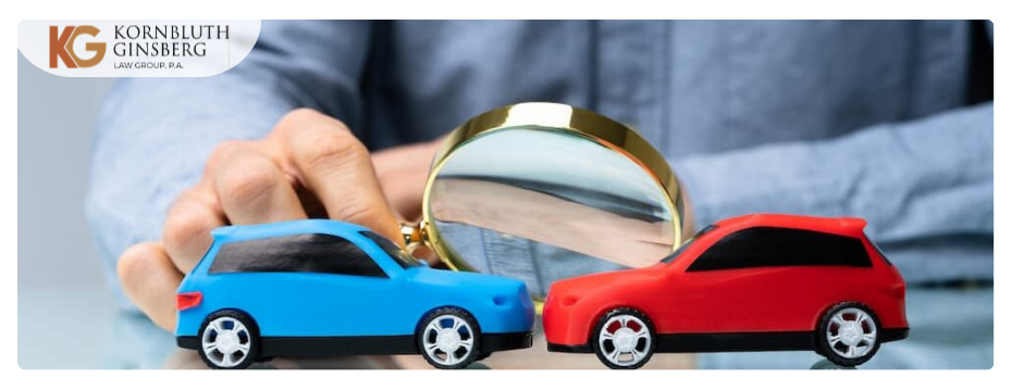 Car Insurance Expert Investigating Car Accident Liability Using Magnifying Glass